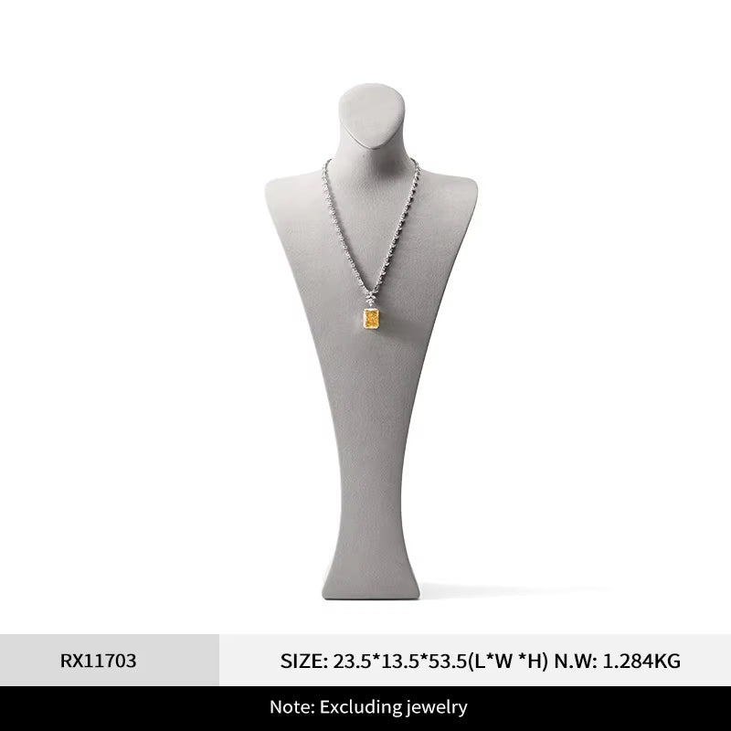 Oirlv Necklace Jewelry Display Props Chest Portrait Jewelry Diamond Necklace Display:RX117