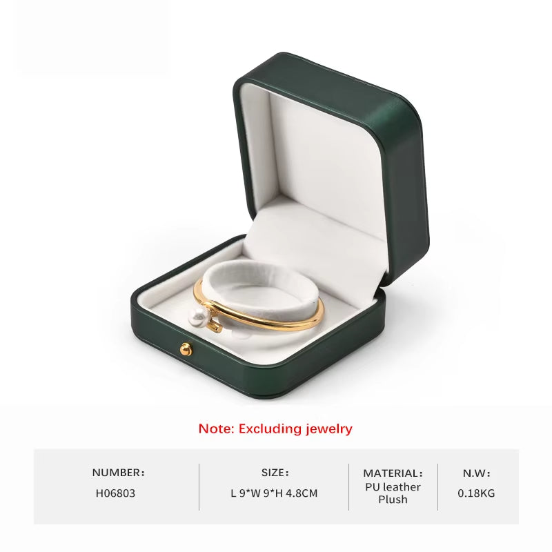 Green PU Leather Jewelry Packaging Gift Box H068
