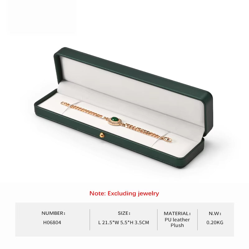 Green PU Leather Jewelry Packaging Gift Box H068