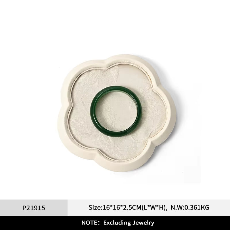 Oirlv Chinese Style Jewelry Tray Jewelry Display Plate Gold Silver Jade Bracelet Jewelry Display