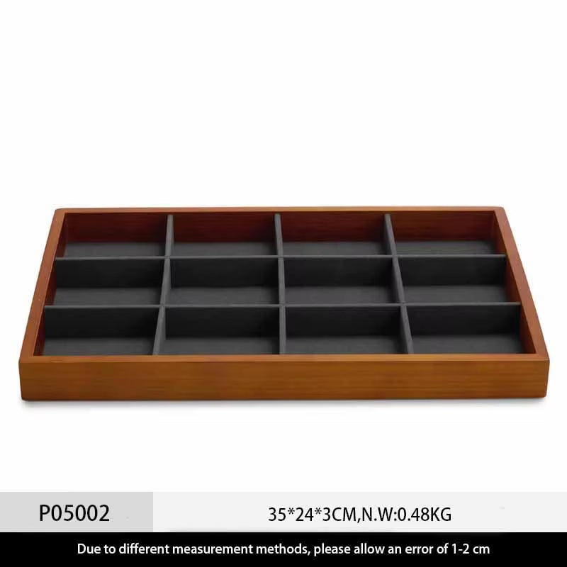 Stackable Solid Wood Jewelry Storage Display Tray P049