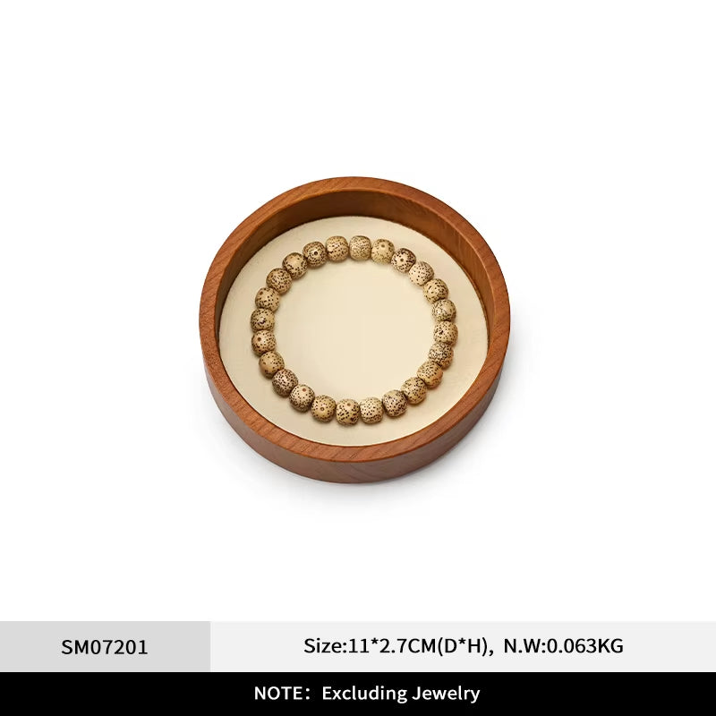 Oirlv Solid Wood Bracelet Display Tray Walnut Wood Color Bracelet Tray:SM242