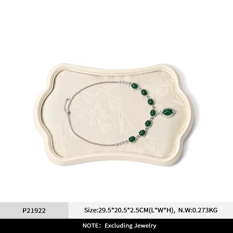 Oirlv Chinese Style Jewelry Tray Jewelry Display Plate Gold Silver Jade Bracelet Jewelry Display