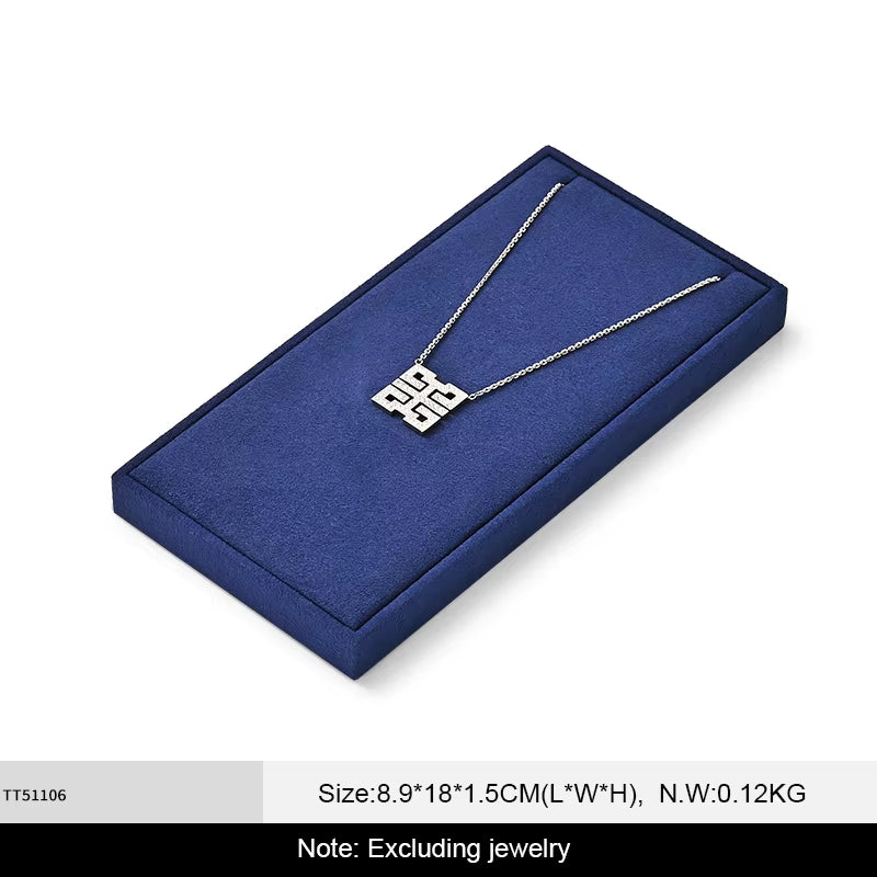 Oirlv Blue Microfiber Jewelry Display Prop Organizer Stand :TT511