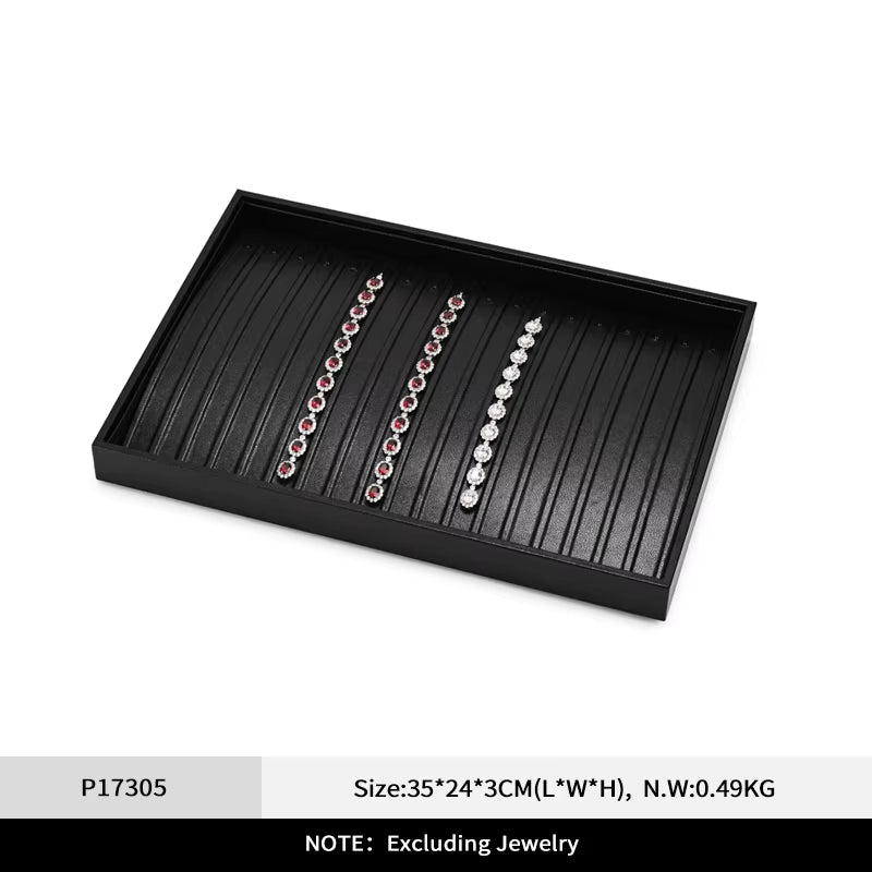 Oirlv Jewelry Organizer Leather Jewelry Storage Tray Display