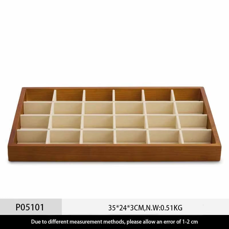 Stackable Solid Wood Jewelry Storage Display Tray P049