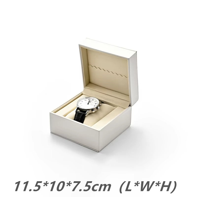 Oirlv Premium Single Watch Box With Pillow Grey Watch Case Storage Box :H173