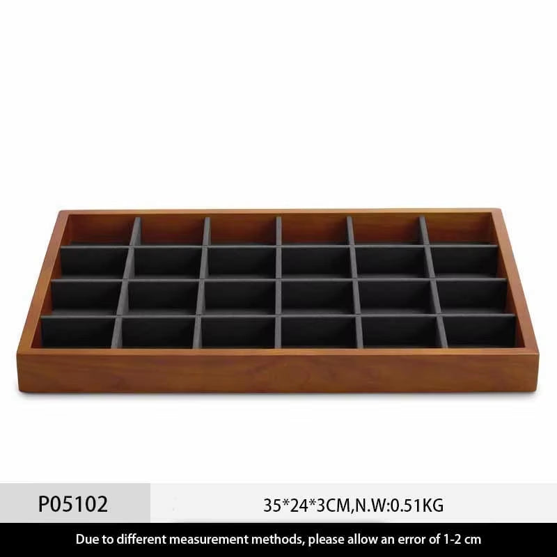 Stackable Solid Wood Jewelry Storage Display Tray P049