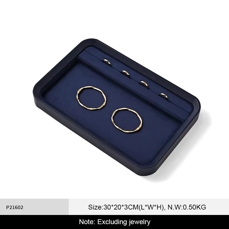 Oirlv Leather Jewelry Tray Jewelry Display PropsVelvet Jewelry：P216-P217