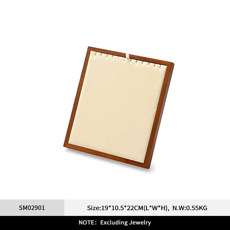 Orilv Wooden Jewelry Stand Ring Earring Pendant Rack Bracelet Jewelry Display Prop