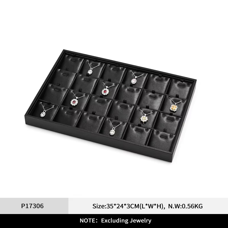 Oirlv Jewelry Organizer Leather Jewelry Storage Tray Display