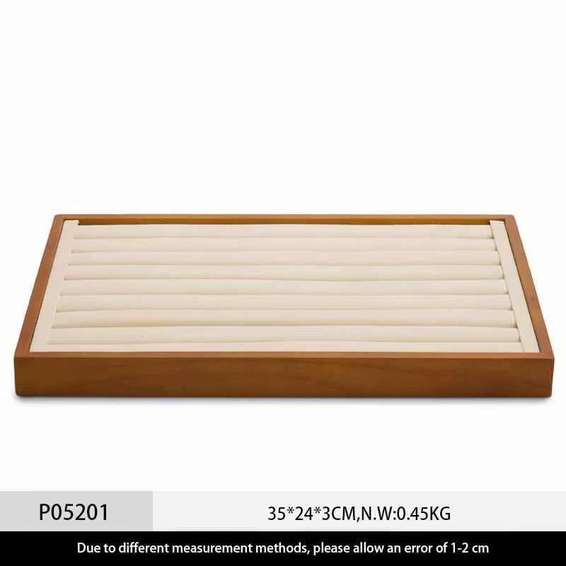 Stackable Solid Wood Jewelry Storage Display Tray P049