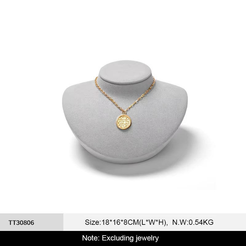 High end Gray Microfiber jewellery display set:TT308