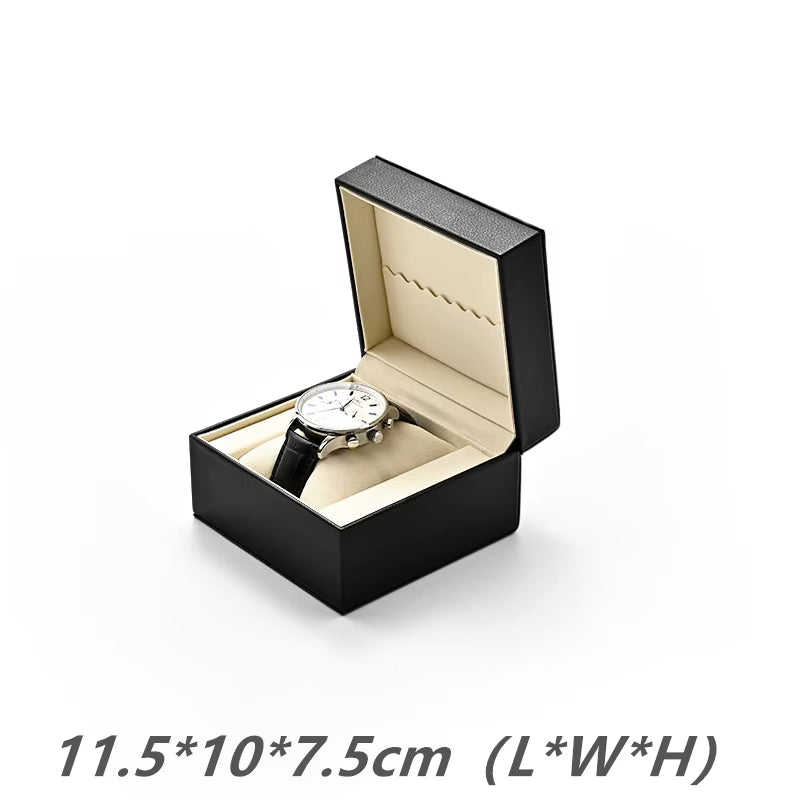 Oirlv Premium Single Watch Box With Pillow Grey Watch Case Storage Box :H173