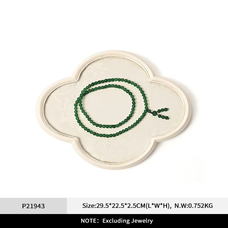 Oirlv Chinese Style Jewelry Tray Jewelry Display Plate Gold Silver Jade Bracelet Jewelry Display