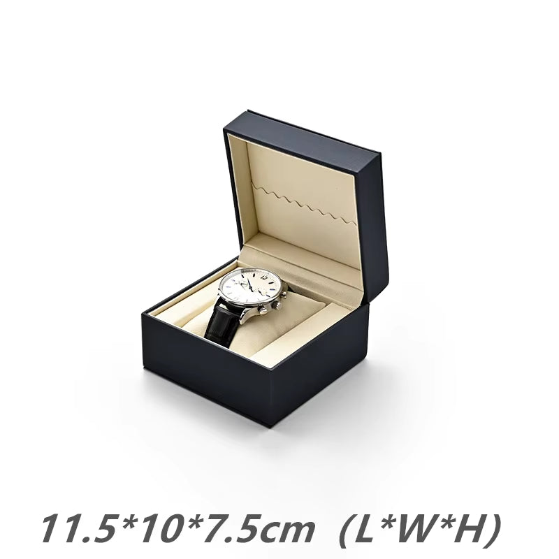 Oirlv Premium Single Watch Box With Pillow Grey Watch Case Storage Box :H173