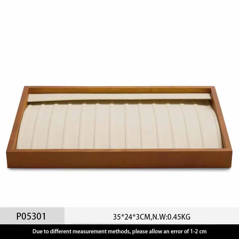 Stackable Solid Wood Jewelry Storage Display Tray P049