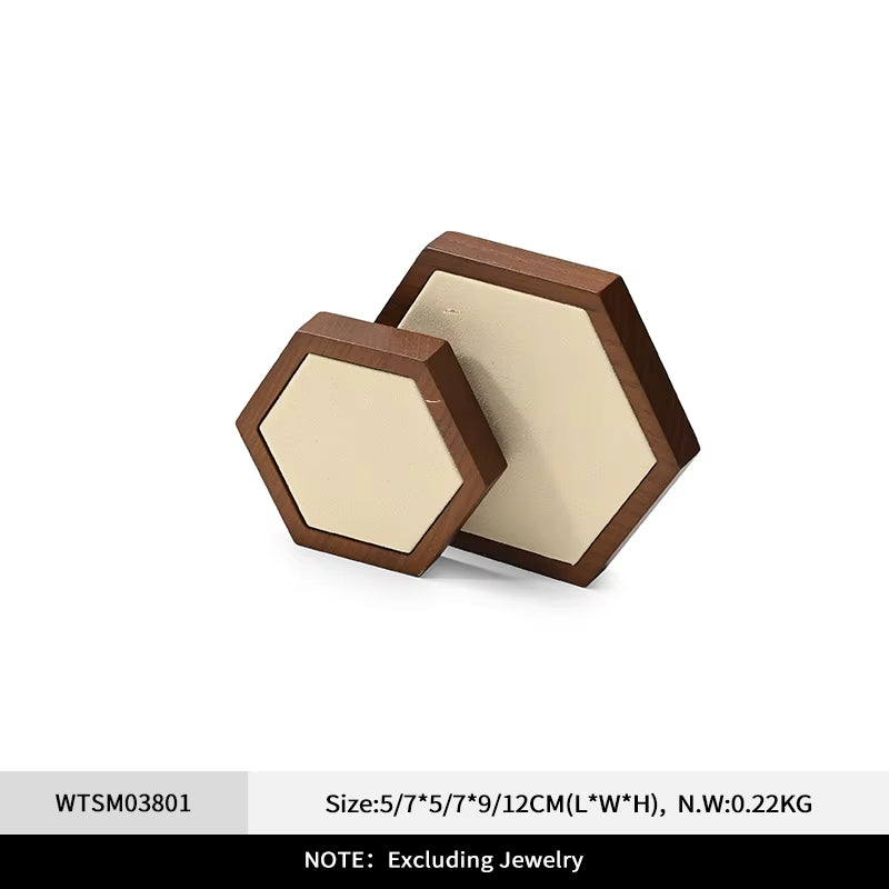 Orilv Wooden Jewelry Stand Ring Earring Pendant Rack Bracelet Jewelry Display Prop