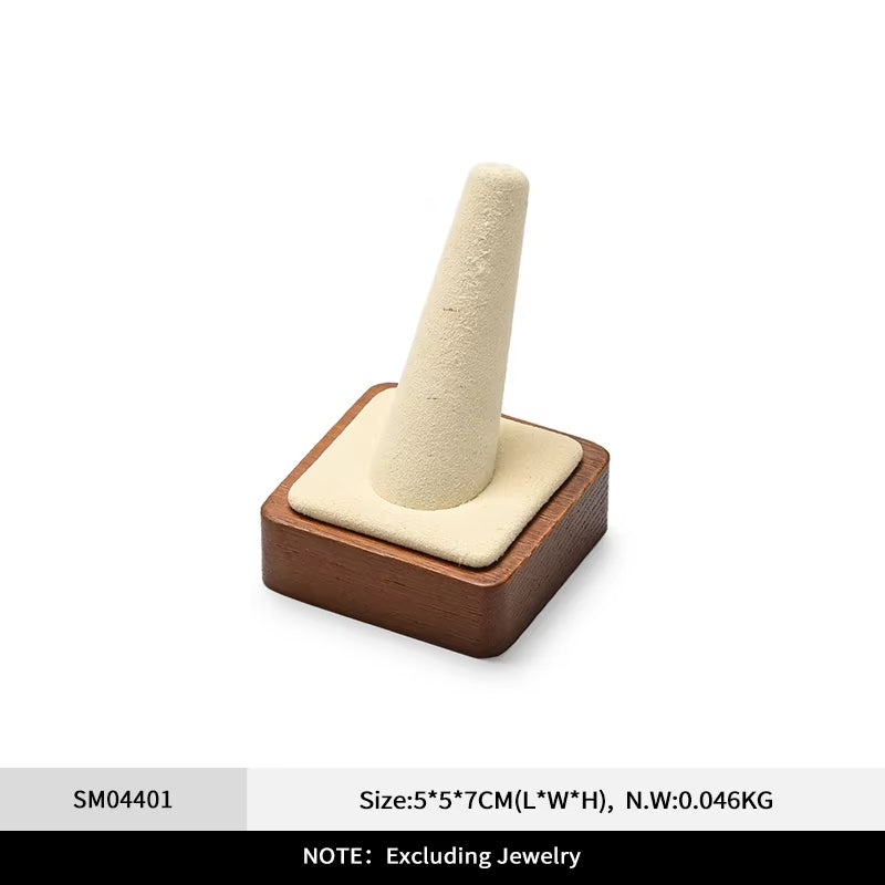 Orilv Wooden Jewelry Stand Ring Earring Pendant Rack Bracelet Jewelry Display Prop