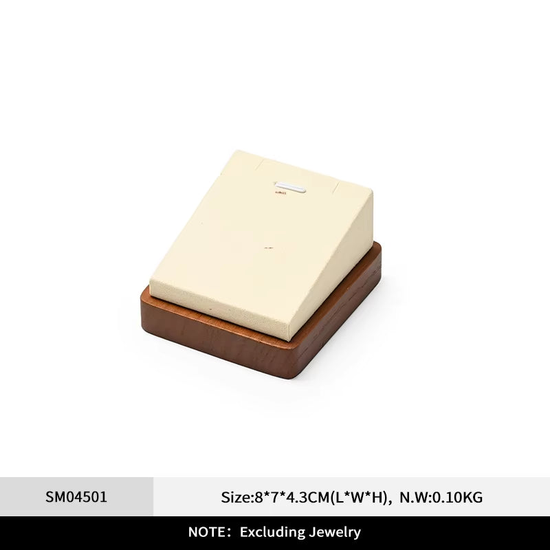 Orilv Wooden Jewelry Stand Ring Earring Pendant Rack Bracelet Jewelry Display Prop