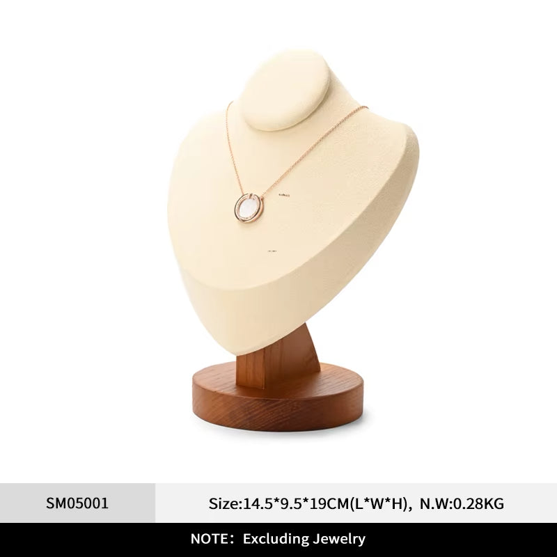 Orilv Wooden Jewelry Stand Ring Earring Pendant Rack Bracelet Jewelry Display Prop