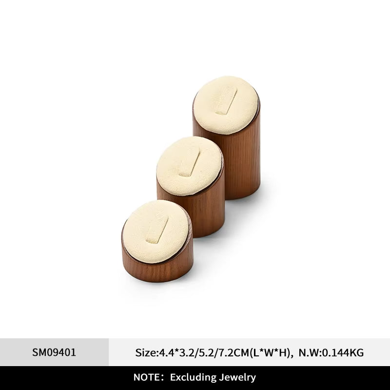 Orilv Wooden Jewelry Stand Ring Earring Pendant Rack Bracelet Jewelry Display Prop