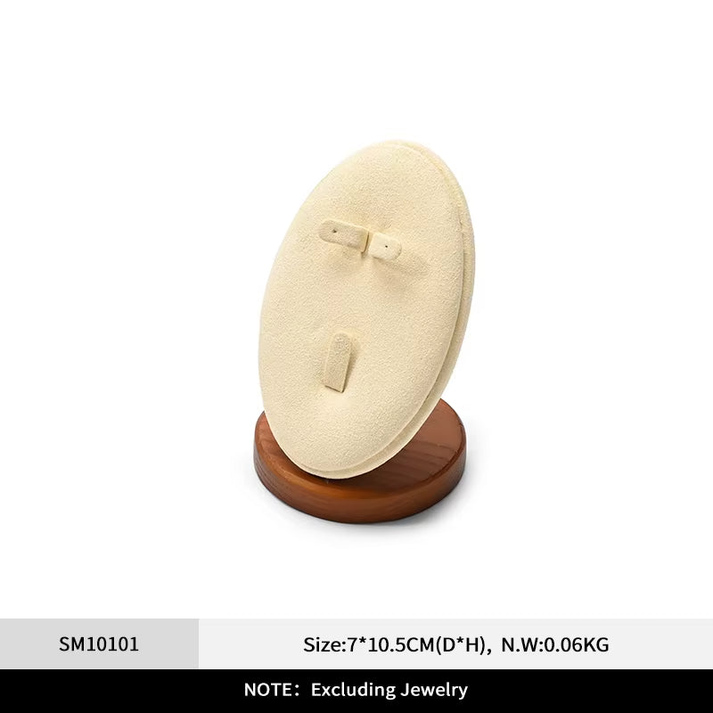 Orilv Wooden Jewelry Stand Ring Earring Pendant Rack Bracelet Jewelry Display Prop