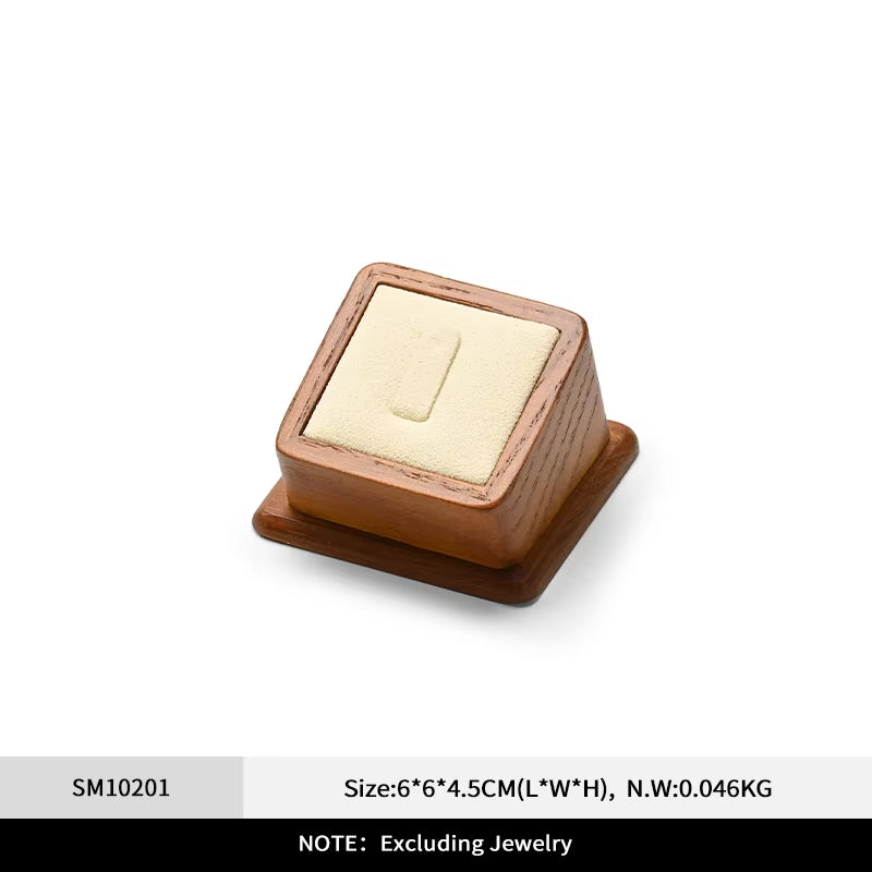 Orilv Wooden Jewelry Stand Ring Earring Pendant Rack Bracelet Jewelry Display Prop