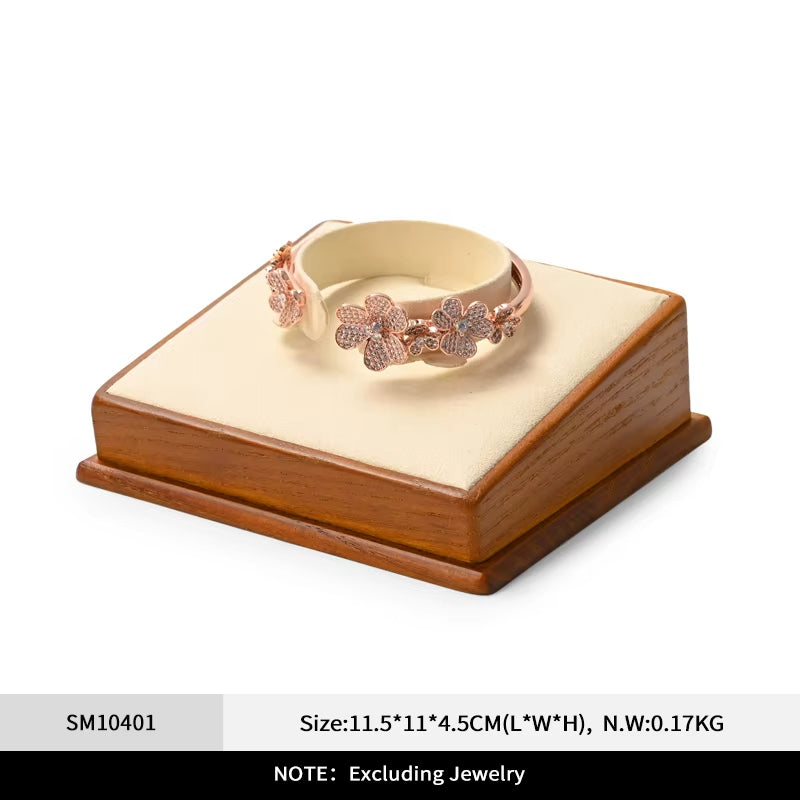 Orilv Wooden Jewelry Stand Ring Earring Pendant Rack Bracelet Jewelry Display Prop