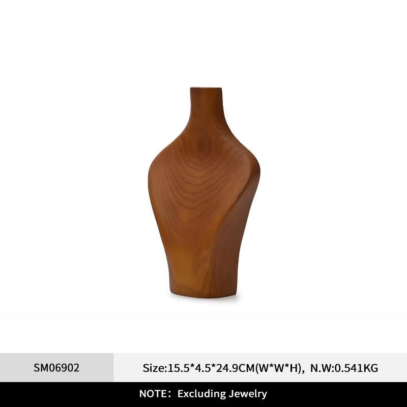 Orilv Wooden Jewelry Stand Ring Earring Pendant Rack Bracelet Jewelry Display Prop