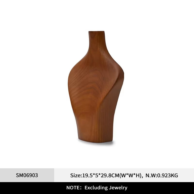 Orilv Wooden Jewelry Stand Ring Earring Pendant Rack Bracelet Jewelry Display Prop