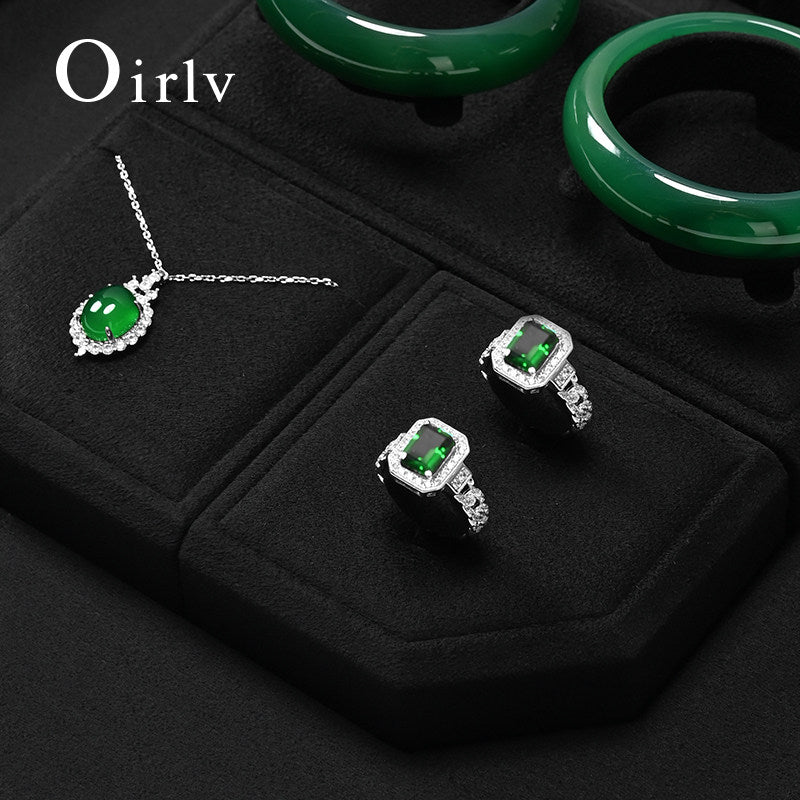 OIRLV New arrival Black Microfiber Jewelry display set:TT578