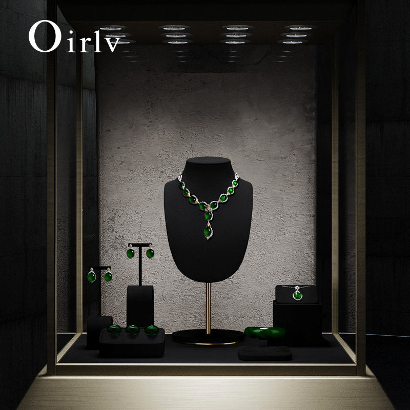 OIRLV Wholesale polychrome microfiber jewelry bust : RX101