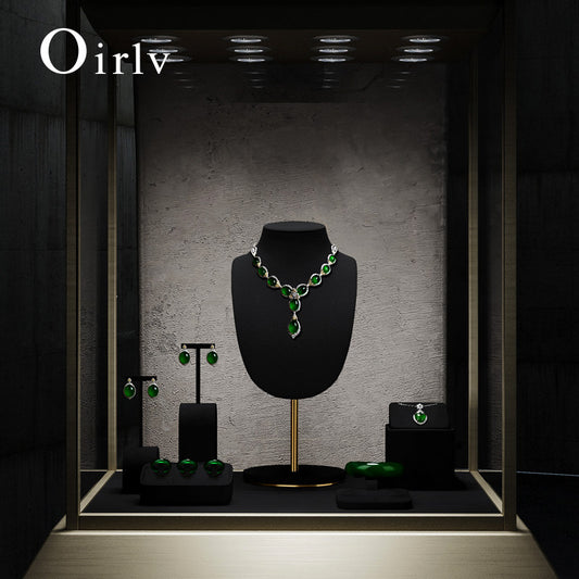 OIRLV Wholesale polychrome microfiber jewelry bust : RX101
