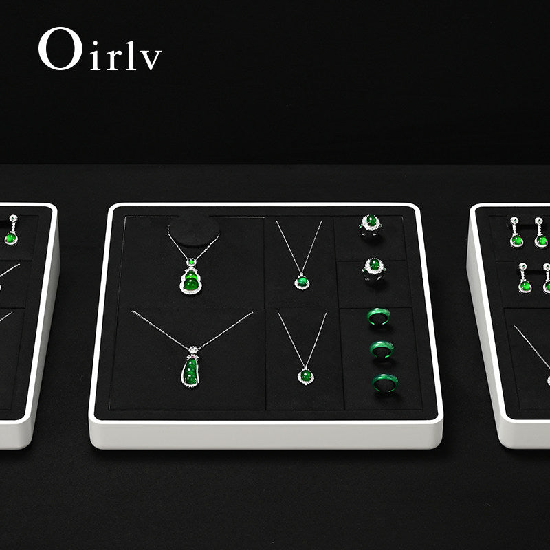 OIRLV high end Baking paint Black Jewelry display set series : TT393