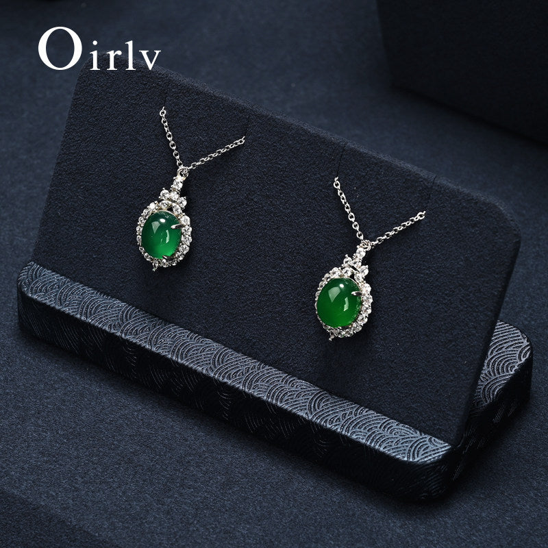 OIRLV fashion Blue Microfiber leather Pendant display: TT459