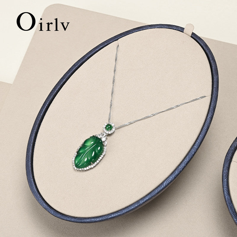 OIRLV custom off white leather Microfiber Jewelry display set :TT453