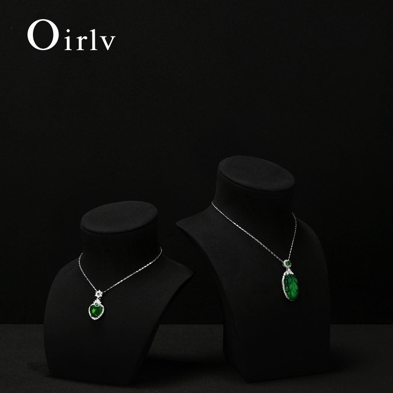 OIRLV wholesale beige Microfiber jewelry display busts :RX091-92