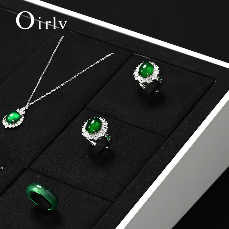 OIRLV high end Baking paint Black Jewelry display set series : TT393