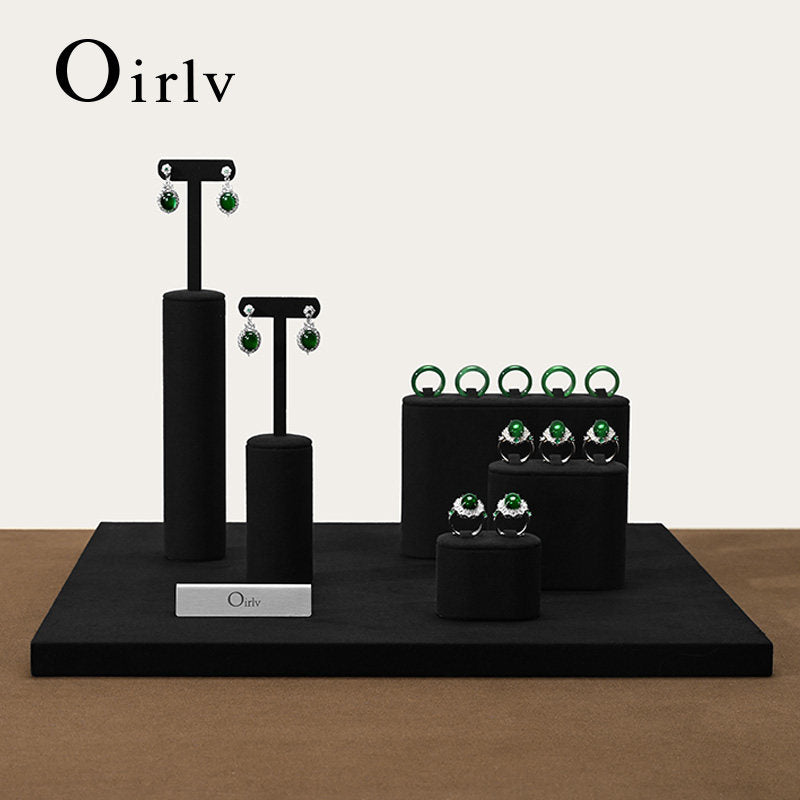 OIRLV factory black Microfiber fashion jewelry set:TT479