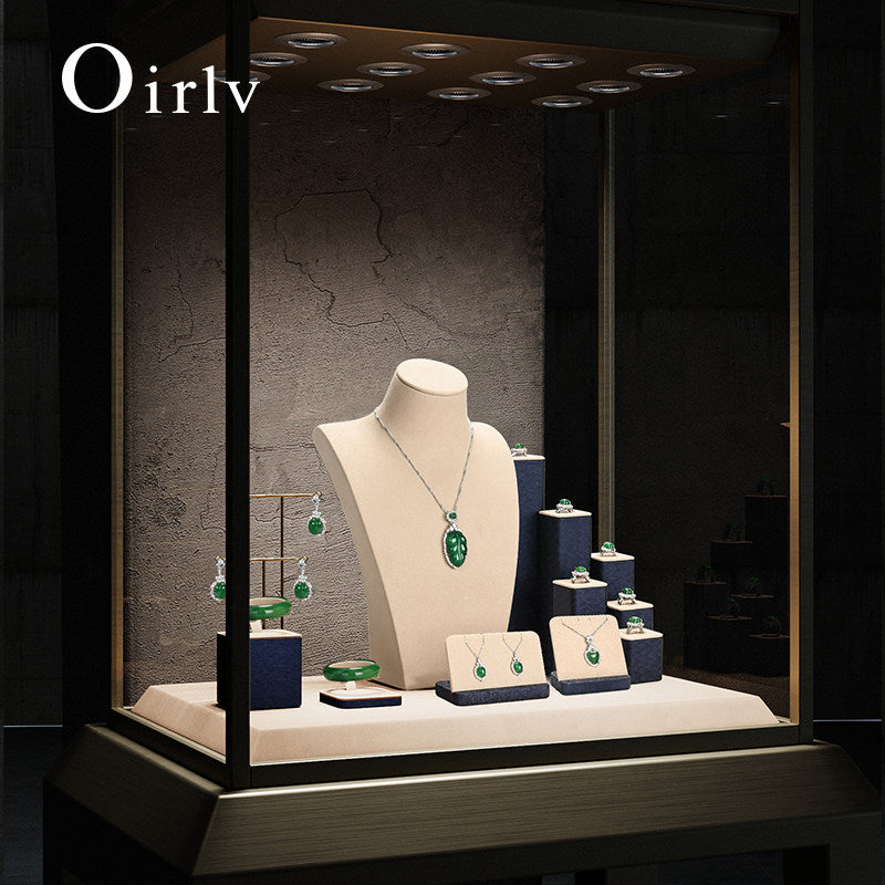 OIRLV factory beige Leather microfiber Jewelry combination set: TT460