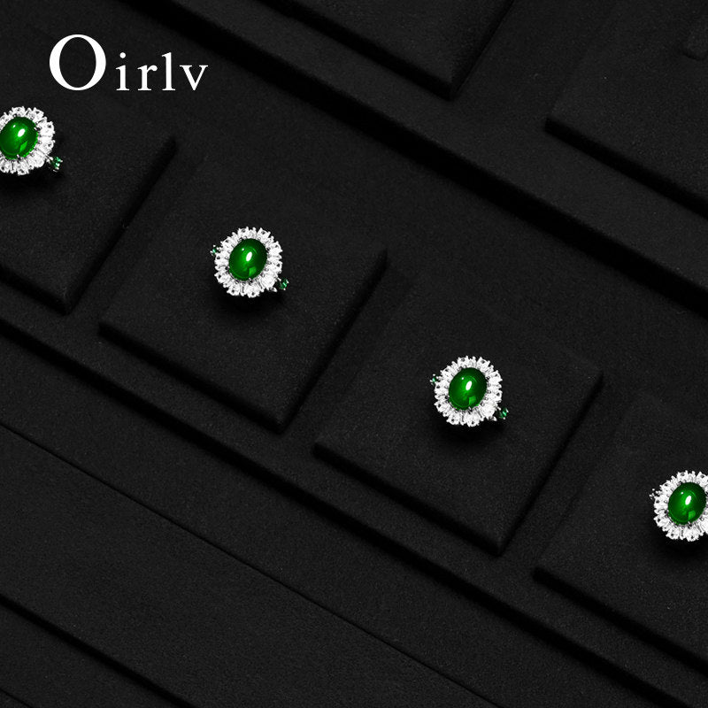 OIRLV wholesale Black Microfiber jewellery ring display:TT417