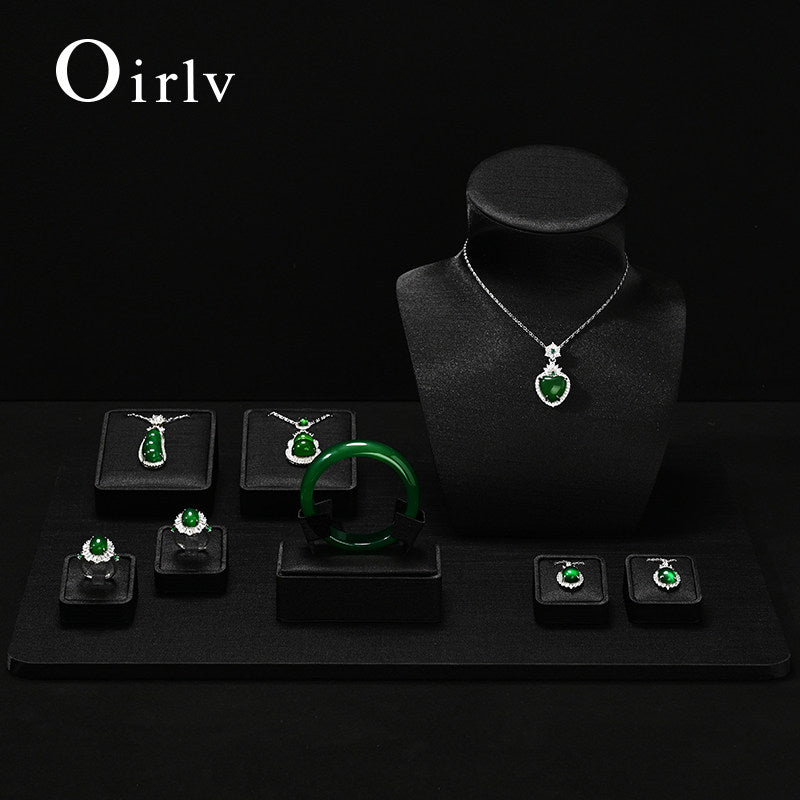 OIRLV Factory Black tess jewelry display set : TT573