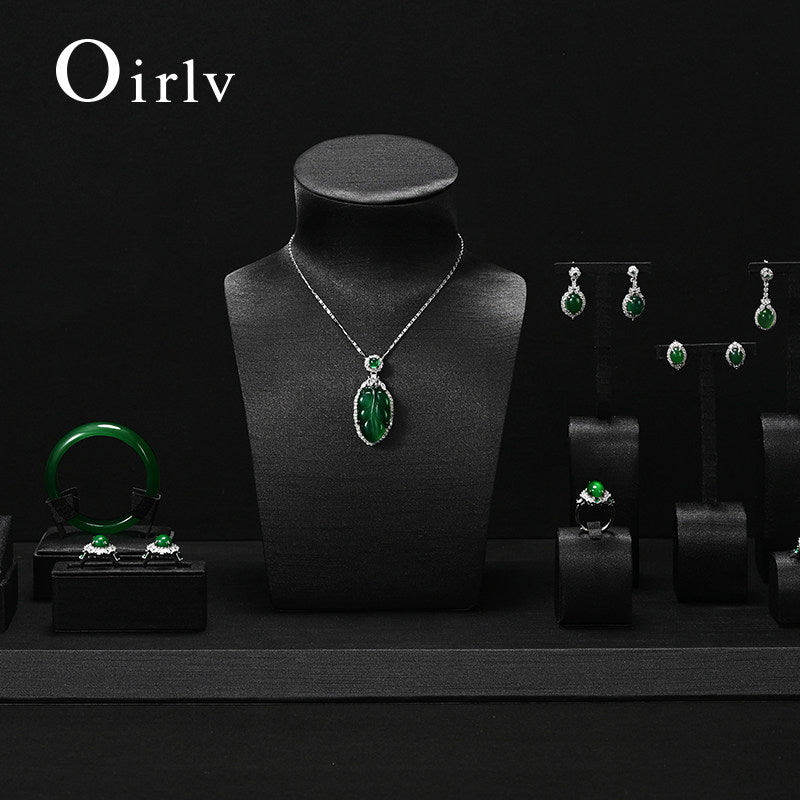 OIRLV Hot sale black silk Jewelry Combination Set:TT576