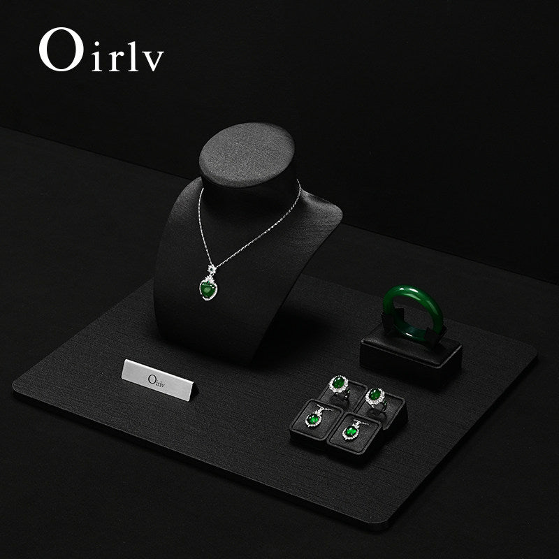 OIRLV Factory Black tess jewelry display set : TT573