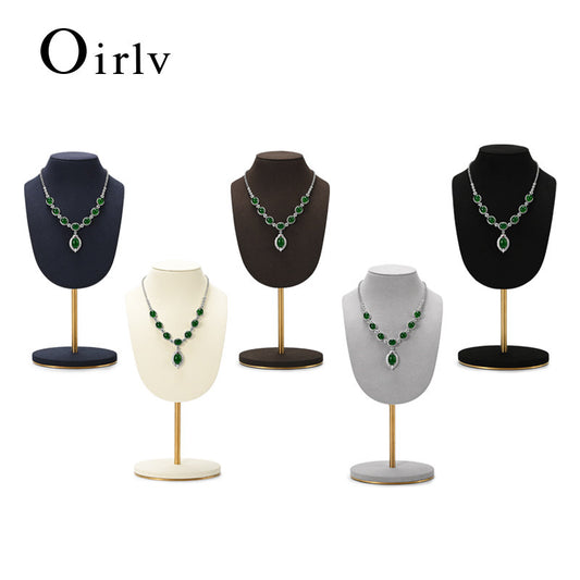 OIRLV Wholesale polychrome microfiber jewelry bust : RX101