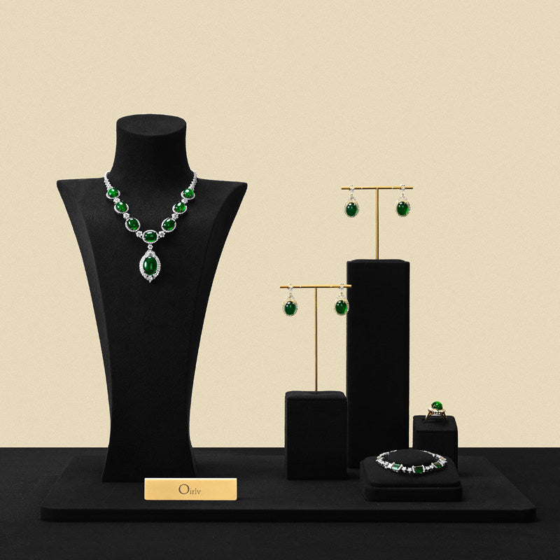 OIRLV factory customize black jewelry display stand set :TT178