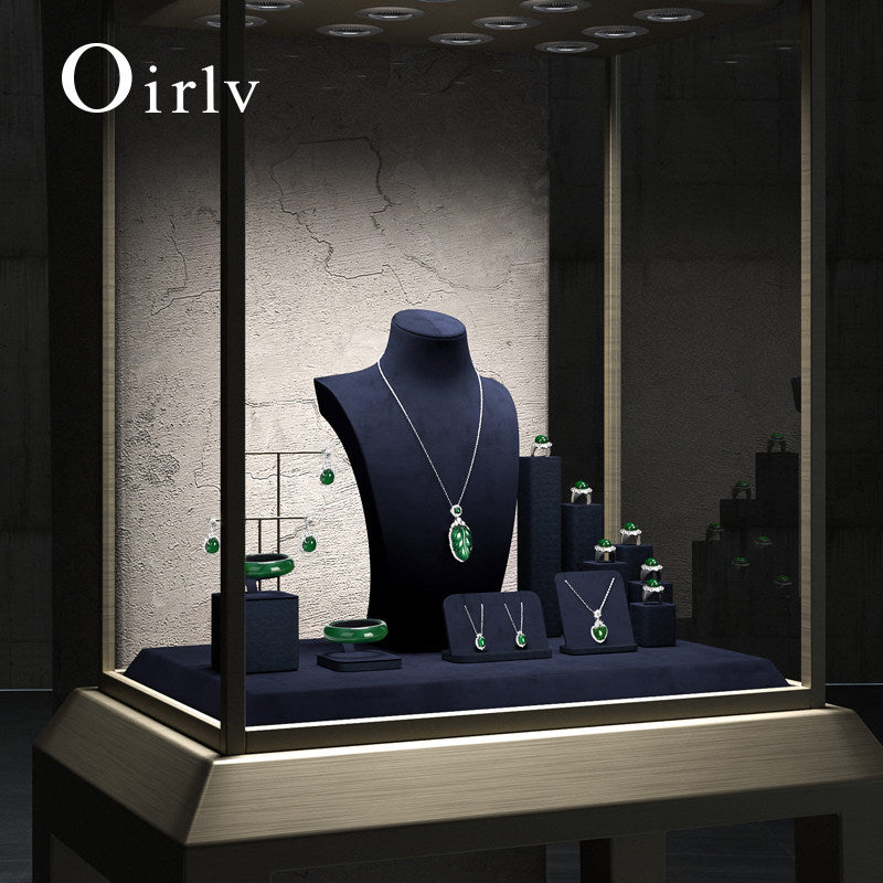 OIRLV fashion Blue Microfiber leather Pendant display: TT459