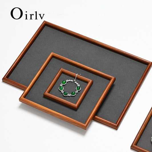 OIRLV Hot sale dark gray Solid wood Jewelry Display Plate : SM234