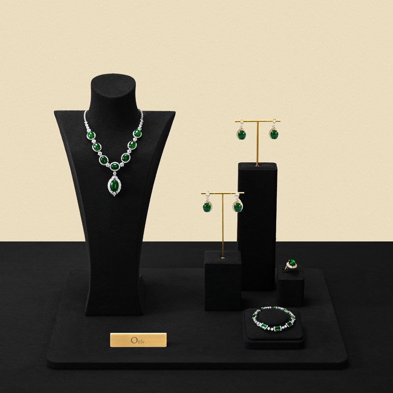 OIRLV factory customize black jewelry display stand set :TT178